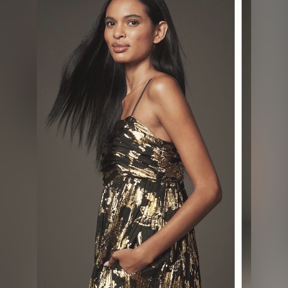 Anthropologie Hutch Metallic Jumpsuit - Picture 2 of 9